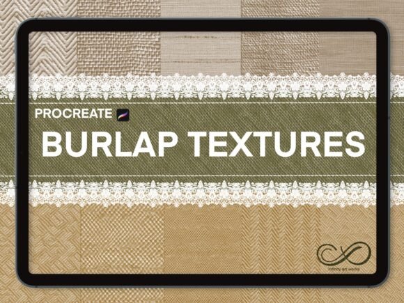 Download Procreate Texture Brushes-Burlap,Lace - Text Collection
