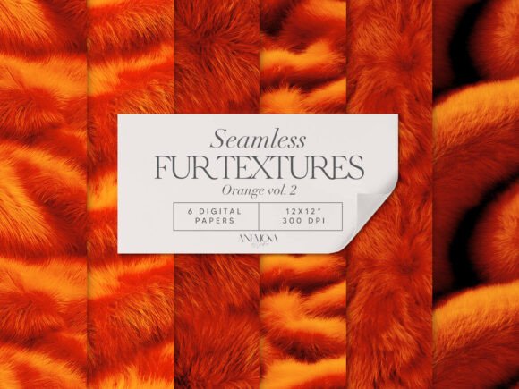 Download Orange Fur Seamless Textures Paper Pack - Text Collection