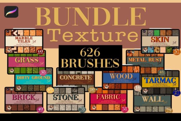 Download Texture Procreate Bundle - Text Collection