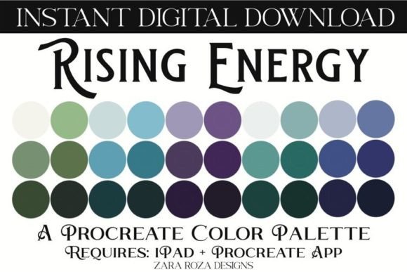 Download Rising Energy Procreate Color Palette - Premium Bundle