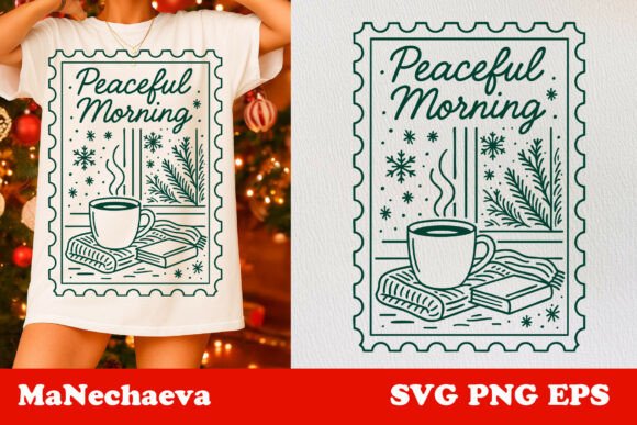 Download Peaceful Morning Winter Stamp SVG - Winter stamp Collection