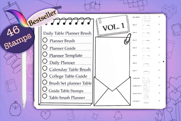 Download Stamp Guide Planner Bujo for Procreate - Planner Collection