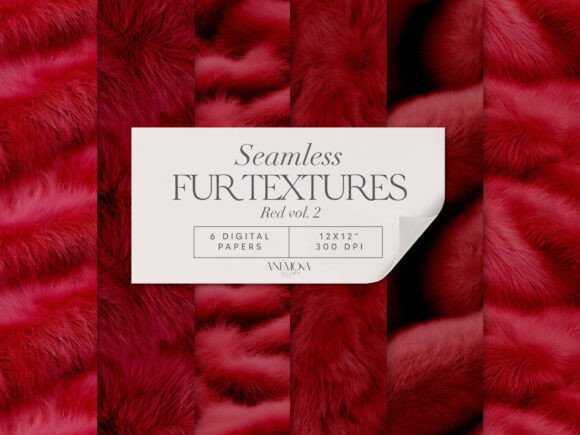 Download Red Fur Seamless Textures Paper Pack - Text Collection