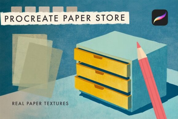 Download Paper Store - Procreate Texture Brushes - Text Collection