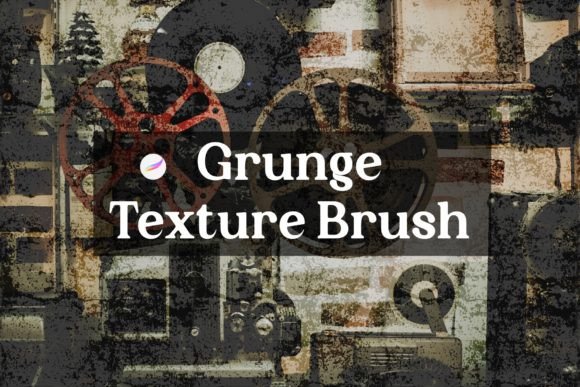 Download Grunge Texture Brush for Procreate - Text Collection