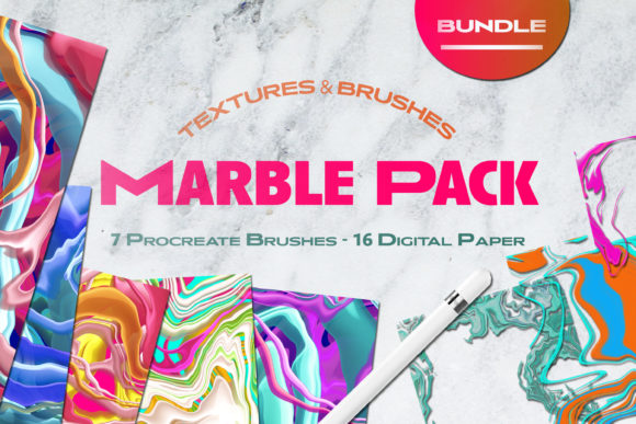 Download Liquid Marble Texture Brush Bundle Noise - Text Collection
