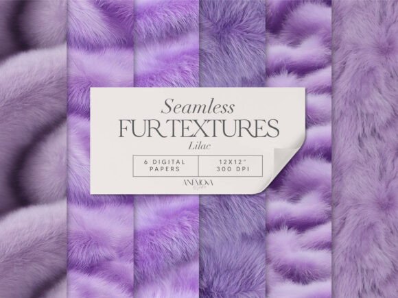 Download Lilac Fur Seamless Textures Paper Pack - Text Collection