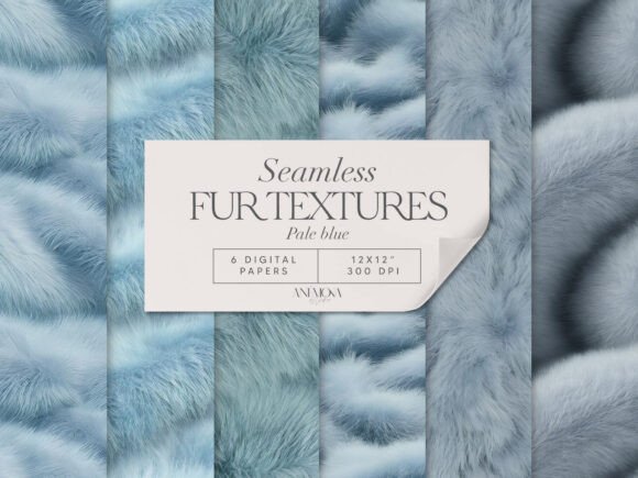 Download Pale Blue Fur Texture Paper Pack - Text Collection