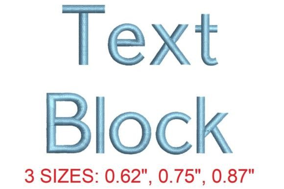 Download Text Block Embroidery Font - Text Collection