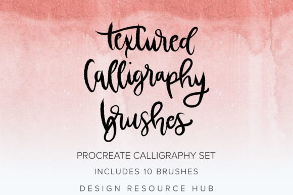 Download Textured Calligraphy Procreate Brushes - Text Collection