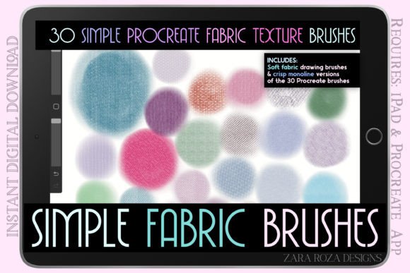 Download Procreate Fabric Texture Brush Pack - Text Collection