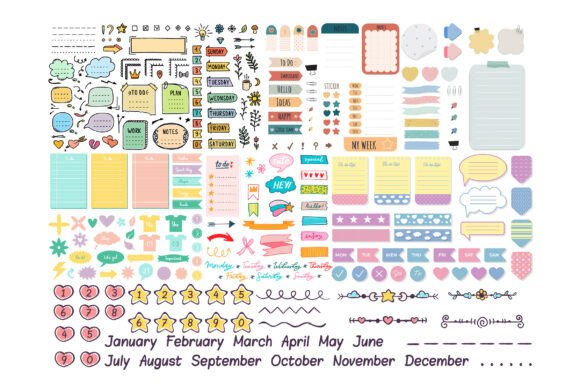 Download DIY Planner Stickers Printable Bundle - Planner Collection