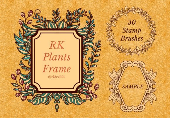 Download Plants Frame Brushes for Procreate - Frame Collection