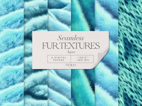 Download Title: Aqua Fur Texture Pattern Pack - Text Collection
