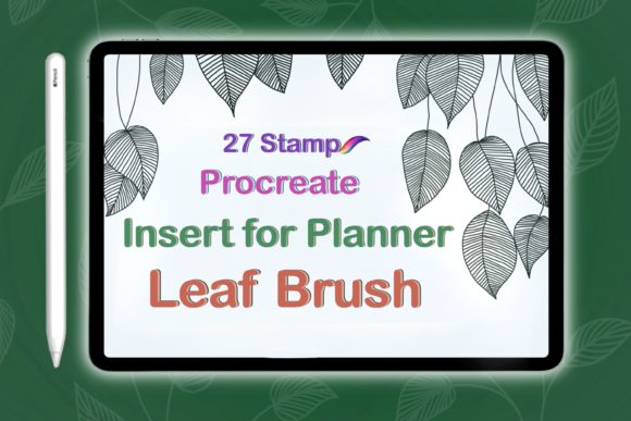 Download Leaf Brush Stamps Insert Planner Bujo - Planner Collection