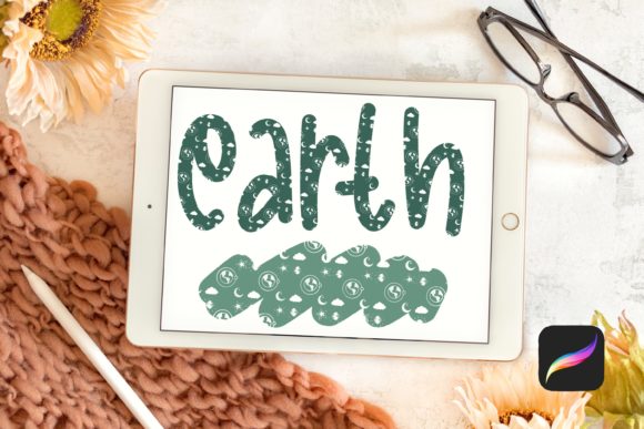 Download Earth Texture Brush for Procreate - Text Collection