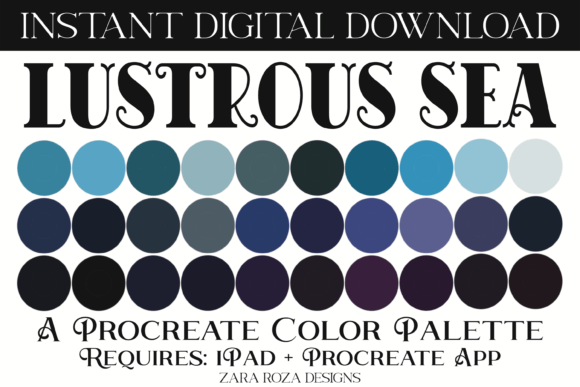 Download Lustrous Sea Procreate Color Palette - Premium Resources