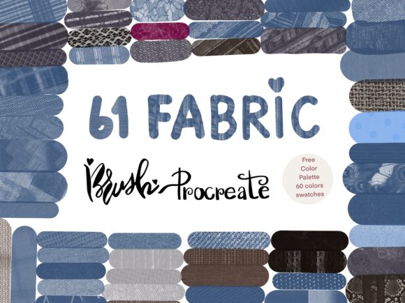 Download Fabric Brushes for Procreate,Texture - Text Collection