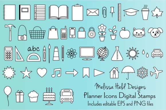 Download Planner Icons Digital Stamps - Planner Collection