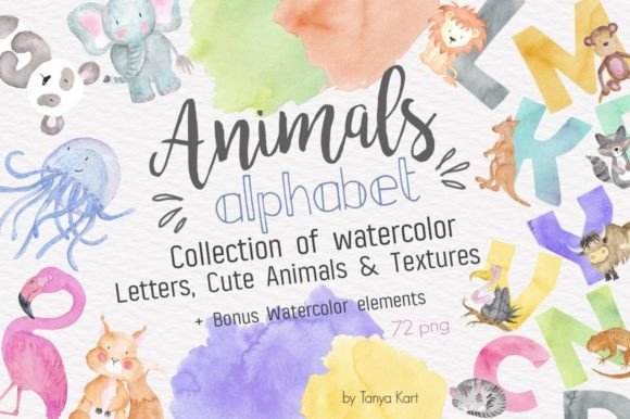 Download Animals Alphabet Watercolor Kit - Alphabet Collection