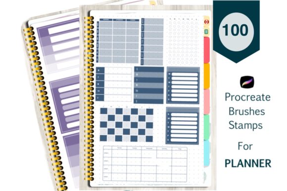 Download Planner Stamp Procreate Brushes - Planner Collection