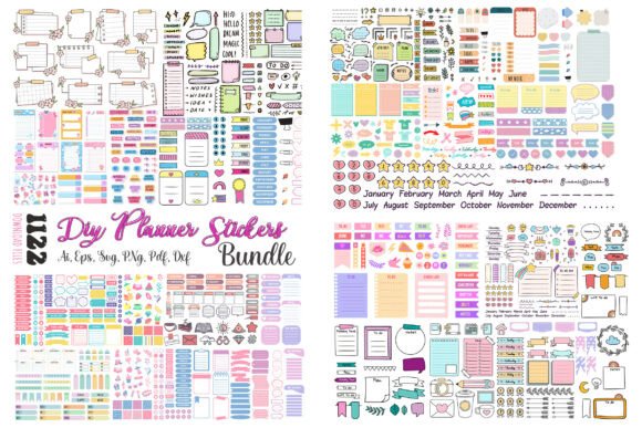 Download DIY Planner Stickers Printable Bundle - Planner Collection